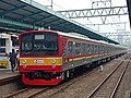 8-car 205 series set 29 (formerly Musashino Line set M15) at Manggarai, June 2018.