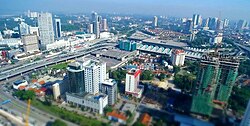 Veduta aerea della capitale, Johor Bahru