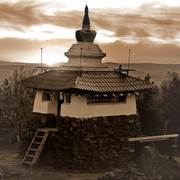 స్తూపం of Shad Tchup Ling, a Slavic Buddhist monastery in Kachkanar, Sverdlovsk Oblast.