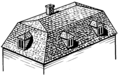 Basic mansard roof with dormer windows