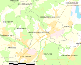 Mapa obce Cambronne-lès-Ribécourt