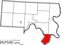 Location of Letart Township in Meigs County