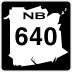 Route 640 marker