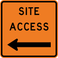 (TW-29) Works site access on left