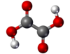 Oxalic acid sitck-and-ball model