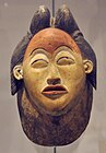 上色面具，加蓬，19世纪。