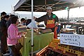 Seafood market at the harbor.