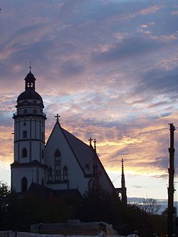 St Thomas' Church in the evening