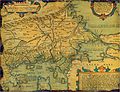 La Thrace ottomane en 1585 (carte d'Abraham Ortelius)