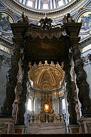 Baldaquino de San Pedro (Bernini, 1623-1624), Roma.