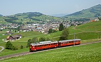 Historischer BCe 4/4 oberhalb Appenzell