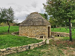 Reconstitution d'une caborde ayant servi d'écraigne (chambre pour les veillées) à Champlitte.