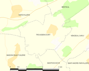 Poziția localității Troussencourt