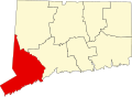 Localização do Condado de Fairfield (Connecticut)