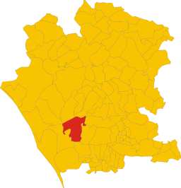 Kommunens läge i Caserta