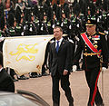 Medvedev og kong Harald inspiserer Garden under statsbesøket i april 2010