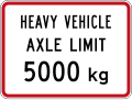 (R5-10) Heavy vehicle axle weight limit