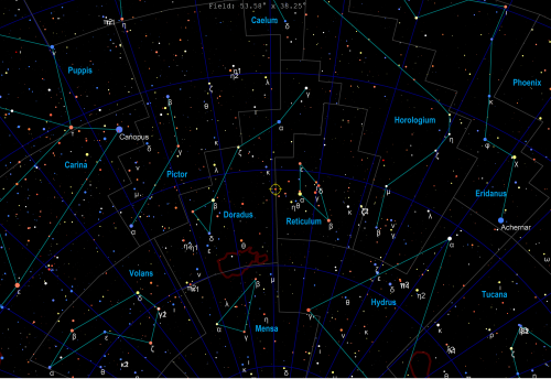 Carte de cette partie du ciel australe