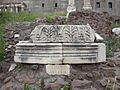 Remains of the miliarium aureum in the Roman Forum