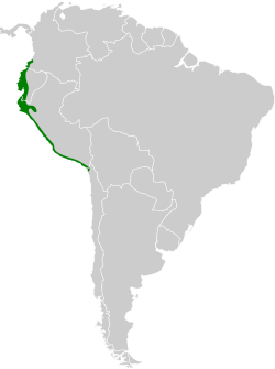 Distribución geográfica del semillero gorjicastaño.