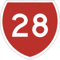 State Highway 28 marker