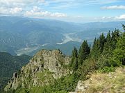 The Olt River Valley viewed from Mount Cozia [ro]