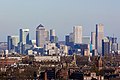 Canary Wharf viewed from Parliament Hill