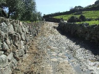 Estrada romana perto de Zarza la Mayor