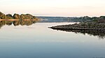 Floden Elbe vid Boizenburg