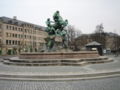 Centaurenbrunnen in Fürth, ein Denkmal für die erste deutsche Eisenbahn (1835) und die Errichtung der zentralen Wasserversorgung (1877)