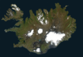 Combined satellite image of Iceland