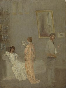 Whistler en su estudio 1865, autorretrato