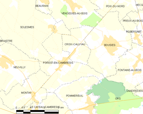 Poziția localității Forest-en-Cambrésis