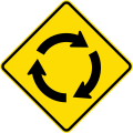 (W11-1/PW-8) Roundabout ahead