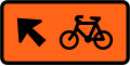 (TW-32) Cyclists follow this sign (veer left)