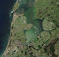 satelitní snímek severního Nizozemska