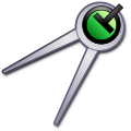 Un compás utilizado como símbolo del diseño preciso en aplicaciones de computadora