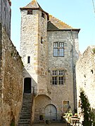 Vue sur le vieil hôtel de la Lune à Orthez.