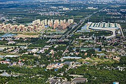 Aerial view of Sujiatuo Town, 2017