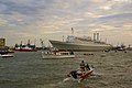 L'arrivée du ss Rotterdam à Rotterdam.