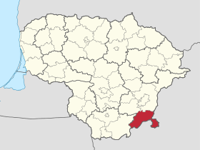 Localisation de Municipalité du district de Šalčininkai