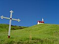 The stations of the cross north of the village, across the highway