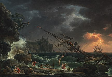 Het scheepswrak, 1772, van Claude Joseph Vernet