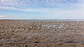 Uitzicht op de Waddenzee achter de zeedijk bij Paesens-Moddergat richting Schiermonnikoog