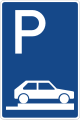 Zeichen 315-85 Parken ganz auf Gehwegen quer zur Fahrtrichtung rechts