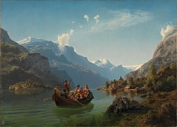 «Весільна подорож у Гардангер», Адольф Тідеман, 1848 рік