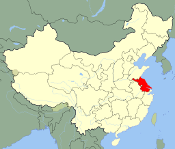 Jiangsu si plassering i Kina