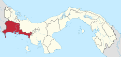 Provincia di Chiriquí - Localizzazione