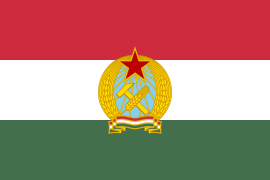 Bendera Republik Rakyat Hungary dari 1949-1956.