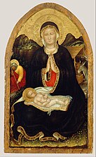 Gentile da Fabriano, Adoration de l'Enfant, vers 1420-1422.